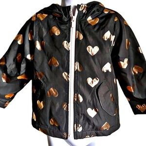 NWOT Carters girls 2T heart lined jacket